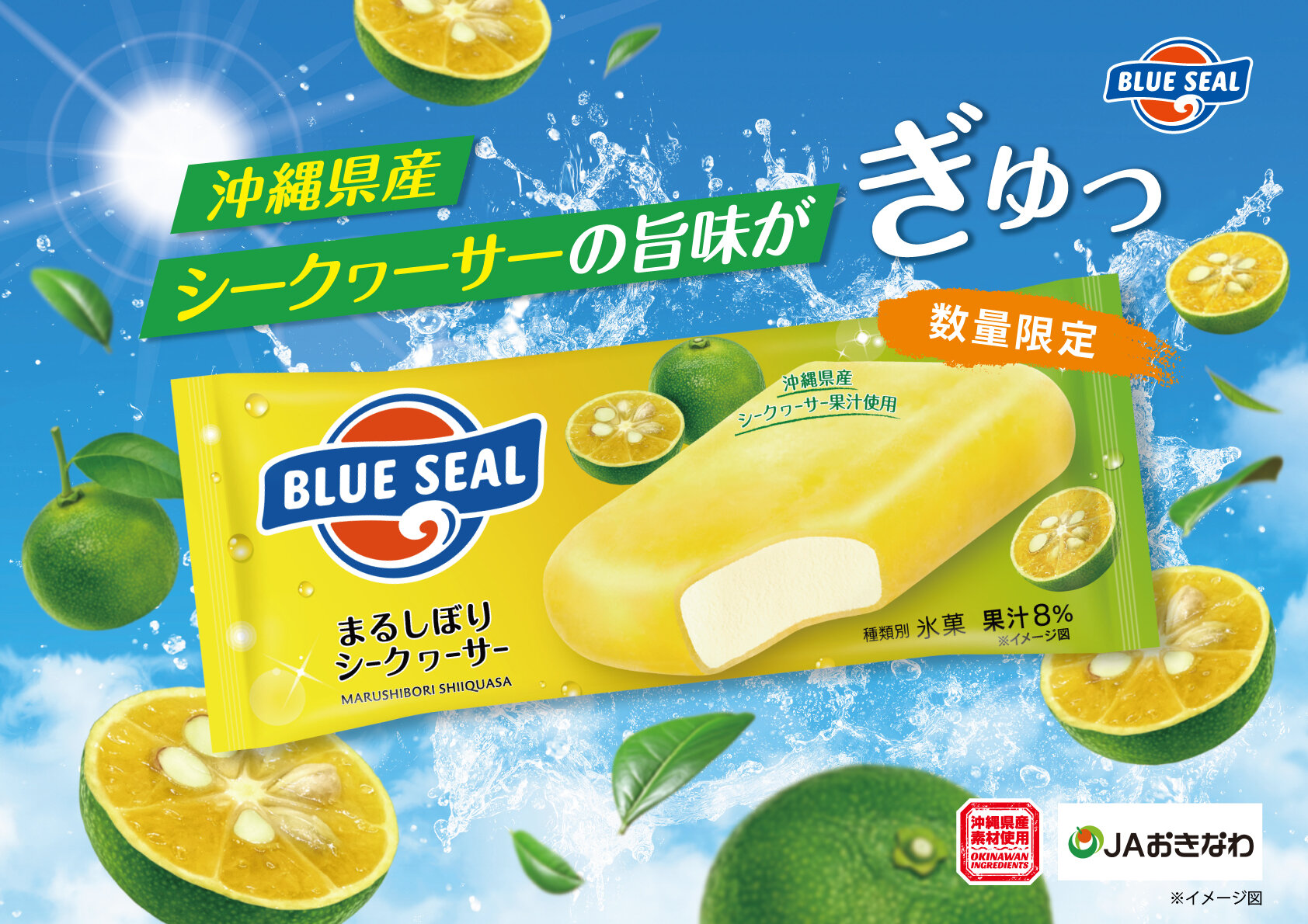 6月1日発売「まるしぼりシークヮーサー」| ブルーシール